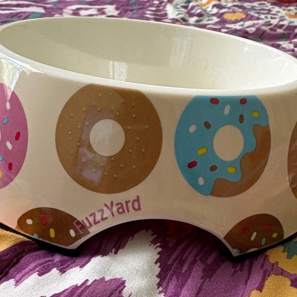 Donut Delight Ceramic Dog Bowl